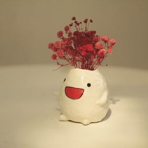 Pre-order White Soul handmade ceramic flower vase,pottery bud vase,Unique Gift,Gift for girlfriend-Height 2.7 Width 1.5 inches