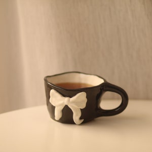 Pre-order ribbon Handmade Mug, Unique Gift, Handmade Ceramics, Handbuilt Pottery