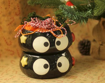 Pre-order Soot Handmade Ceramic Yarn Bowl,Home Decor,Unique Anime Gift,Valentine Gift,Gift for Girlfriend-Height 3.2 Width 4.7