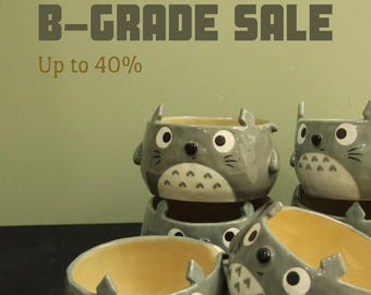 B-grade Cute Forest Spirit Handmade Ceramic Matcha Bowl, Anime Character Gift for Girlfriend,Ceramic for Kitchen, Birthday Gift,Chawan Lover