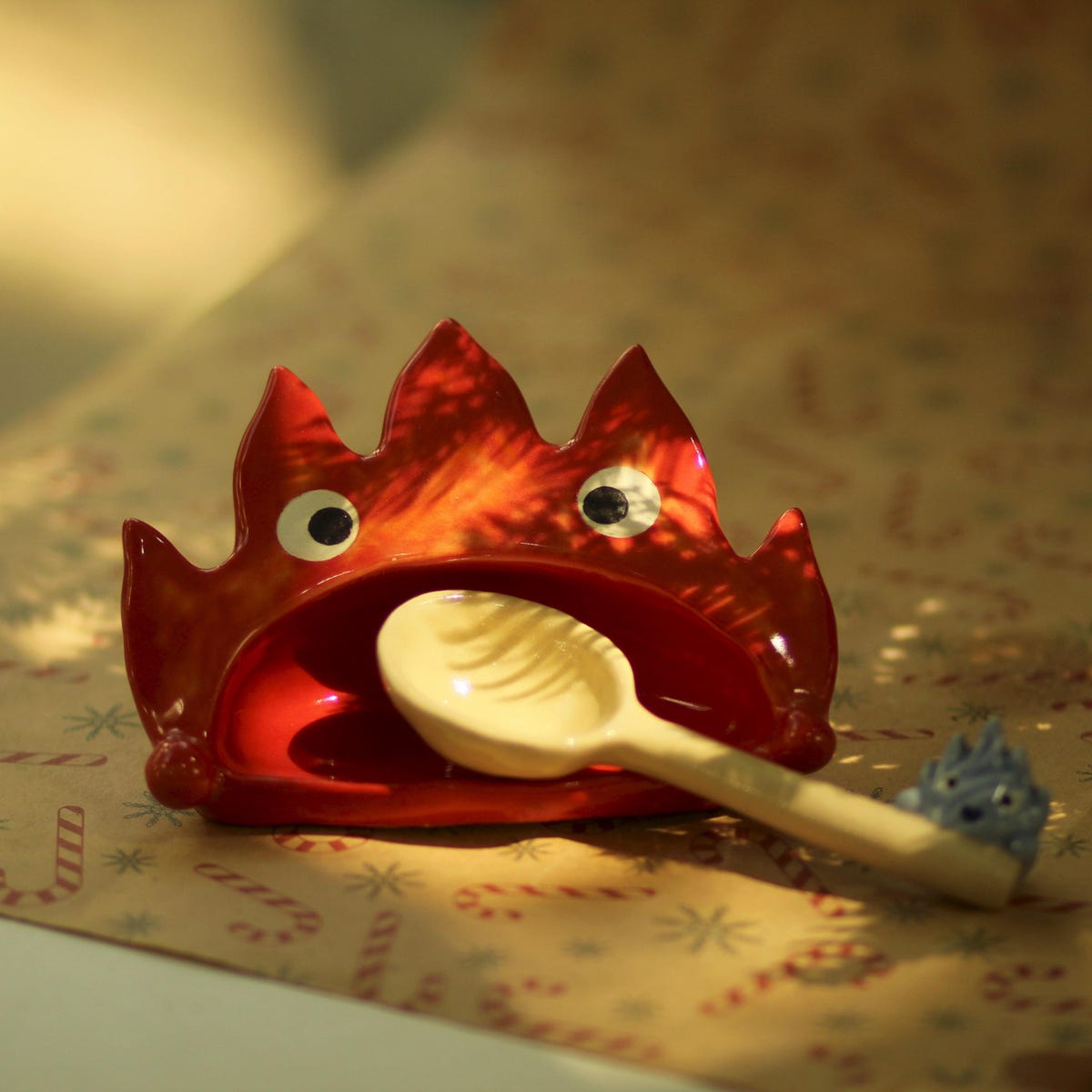 Pre-order Adorable Fire Demon Spirit Spoon Rest Handmade Ceramic,christmas Gifts,birthday Gift,gift for Her,height 2.5 Width 4.5 Inches - Etsy
