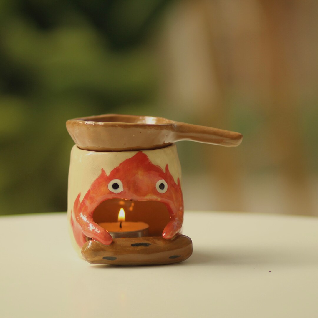 Calcifer Handmade Oil Burner Wax Melt Burner Studio Ghibli Etsy