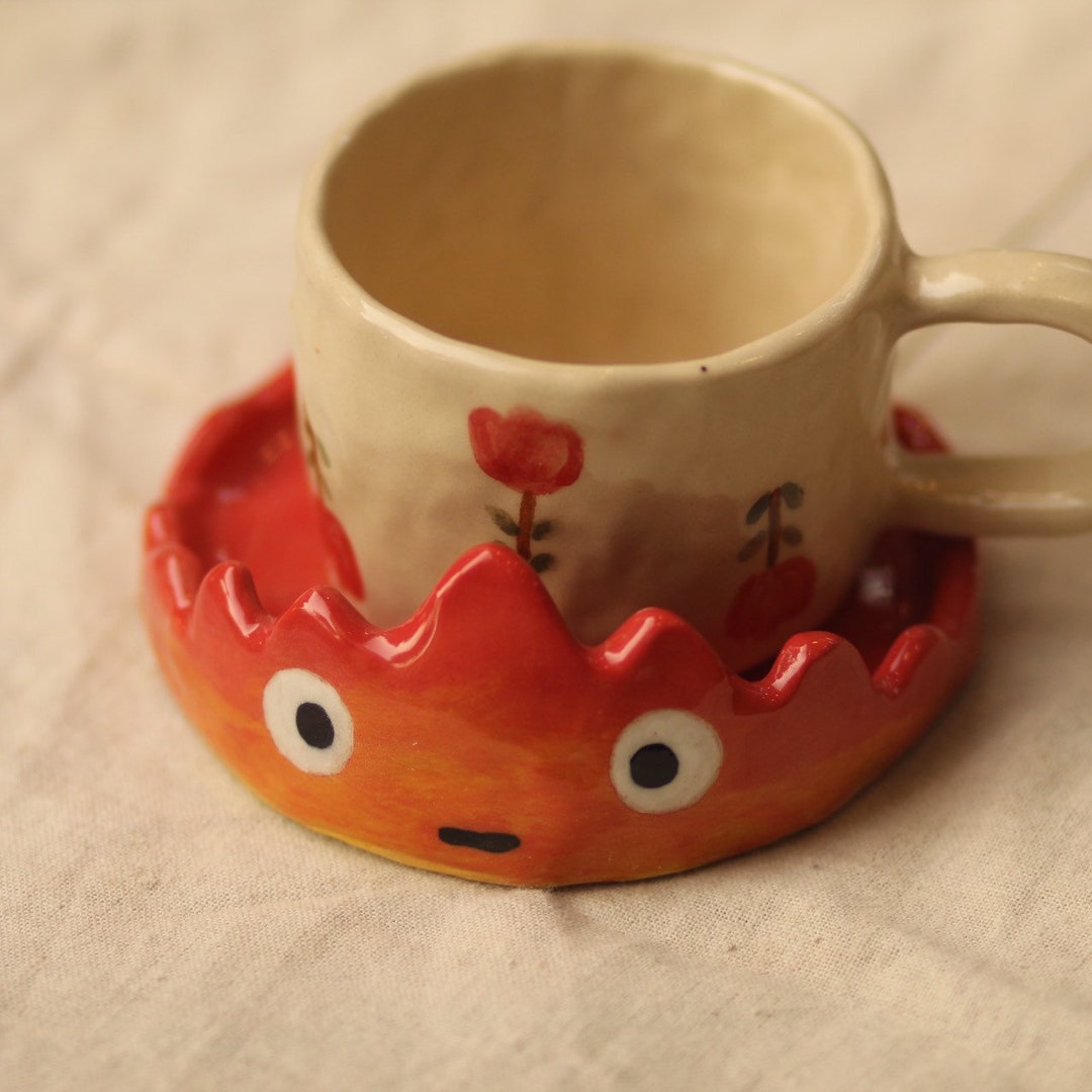 Pre-order Calcifer Coaster Howl's Moving Castle Ghibli - Etsy