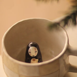 Pre-order Faceless Man Plaid Mug, Handmade Ceramics, Unique Gift, Homedecor, HouseWarming, Unique Coffee Mug, Cute Tea Mug