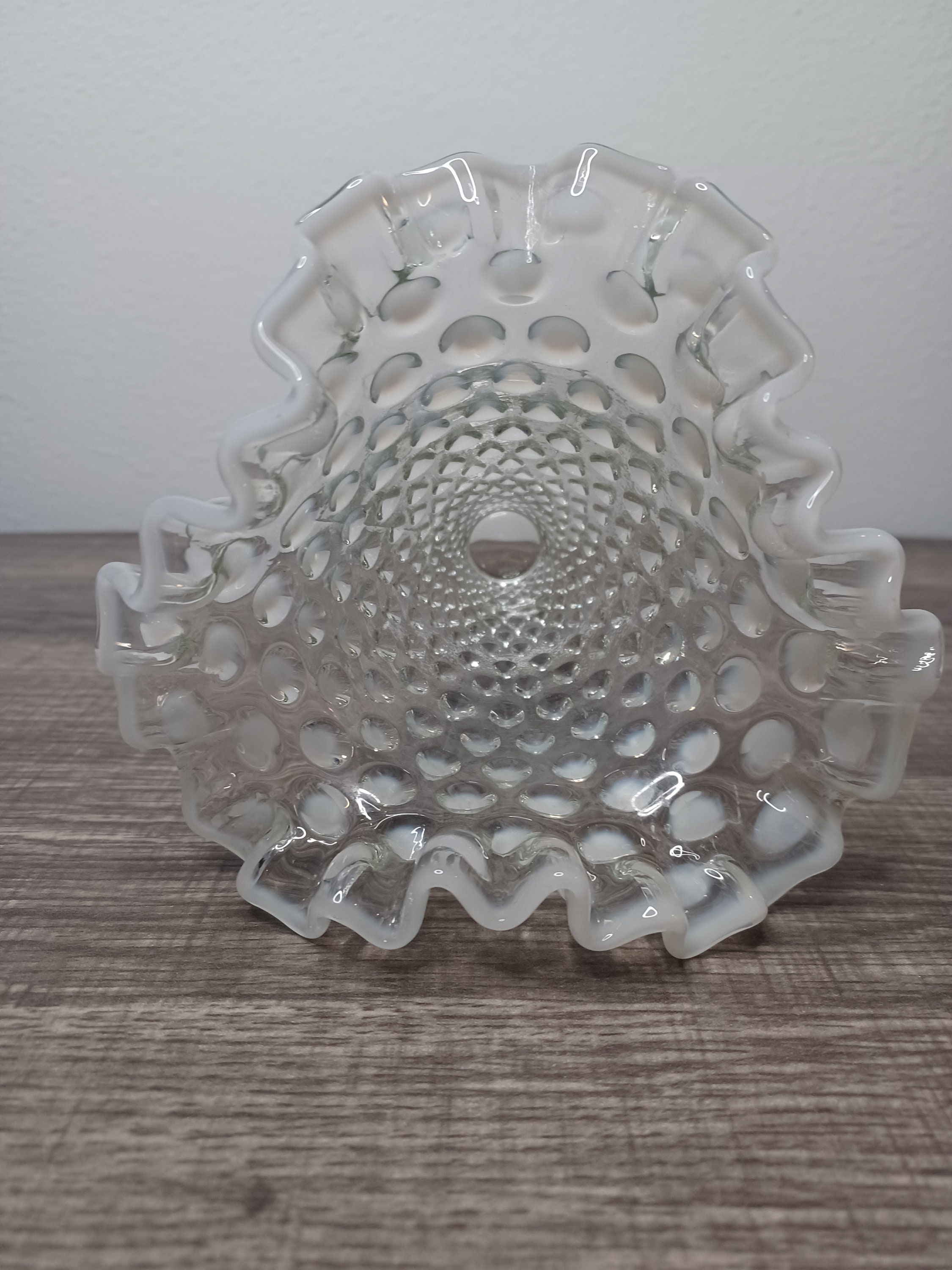 Vintage Fenton Glass French Opalescent Hobnail Vase - Etsy