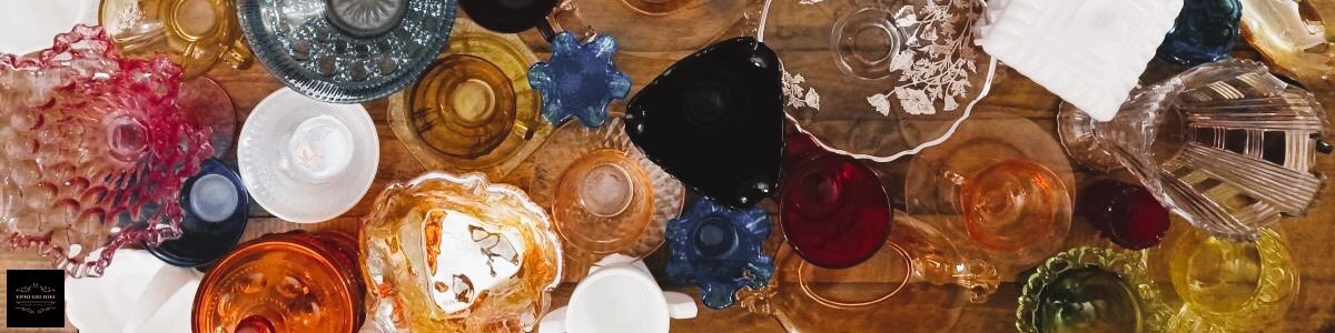 LAUSITZERグラス】ヴィンテージレッドクリスタルラウンドベース未使用