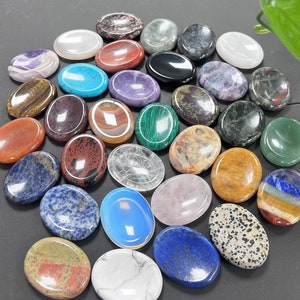 Crystal Worry Stone, Natural Gemstone Worry Stone, Anti Anxiety Crystal, Hand Carved Palm Stone, Rainbow Pocket Stone, Healing Crystal Gift