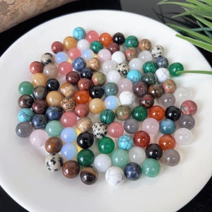 Bulk 10mm Mini Crystal Sphere, Small Round Gemstone Ball, Mystery Crystal, Healing Stone Sphere, Crystal Gift Set