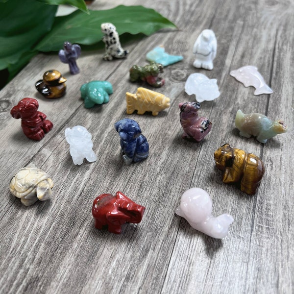 Mystery Mini Crystal Carving, Mini Crystal Animal, Mini Angel Crystal, Mini Pocket Crystal
