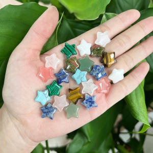 Mini Star Crystal Carving, Quartz Crystal Star Gemstone, Small Star Shaped Crystal Pocket Stone, Mineral Samples, Healing Crystal Gift