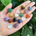 Mini Puffy Crystal Heart, Quartz Crystal Heart Gemstone Carving, Healing Crystal, Small Pocket Stone, Mineral Samples, Valentine's Gift product logo