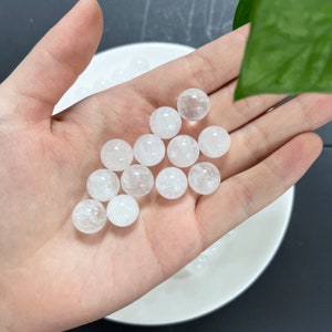 Bulk White Quartz Crystal Sphere Bulk, Healing Stone, Energy Crystal, 12mm Crystal Ball Lot, Mini Gemstone Sphere Wholesale, Crystal Gift