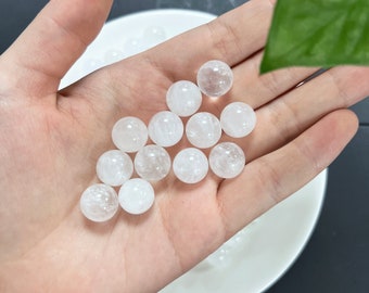 Bulk White Quartz Crystal Sphere Bulk, Healing Stone, Energy Crystal, 12mm Crystal Ball Lot, Mini Gemstone Sphere Wholesale, Crystal Gift