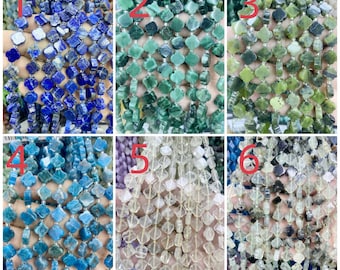 Trébol de cuatro hojas, gema de la suerte, para hacer joyas, cuentas bonitas, cuentas hechas a mano, cuentas de cuatro hojas, gema para regalo