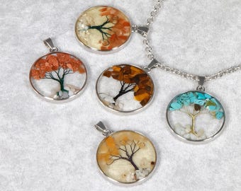 Pendentifs arbre de vie 33 mm, pendentifs de guérison collier de bracelet à monter soi-même fait main résultats de bijoux à bricoler soi-même