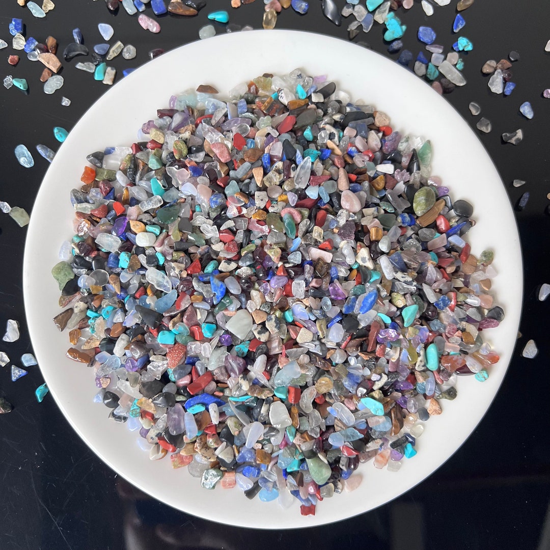 Undrilled Mini Crystal Chips, Mixed Gemstone Chips Bulk, Assorted