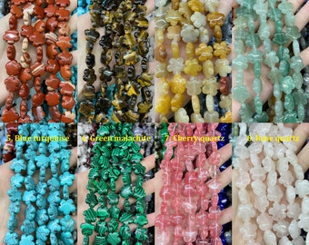 16mm Gemstone Flower Shaped Beads for DIY Jewelry Making