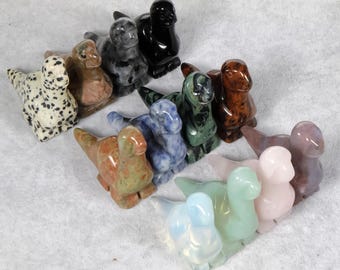 Sculpture de dinosaure en cristal de 2 pouces, décoration d'animal de chakra de guérison, pour elle, cadeau