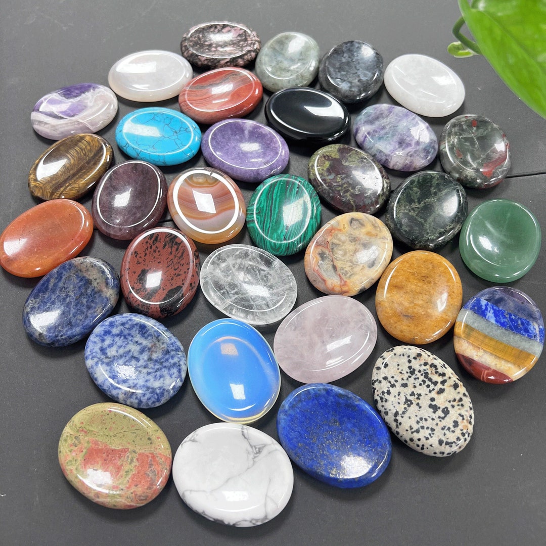 Crystal Worry Stone, Natural Gemstone Worry Stone, Anti Anxiety Crystal
