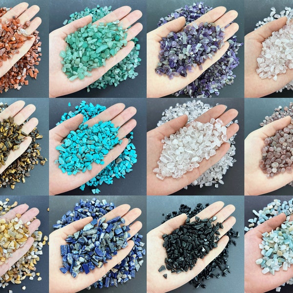 Crystal Chips Bulk, Mini Gemstone Chips, Undrilled Stone Chips, Healing Crystal Gift, Wholesale Crystal Chips