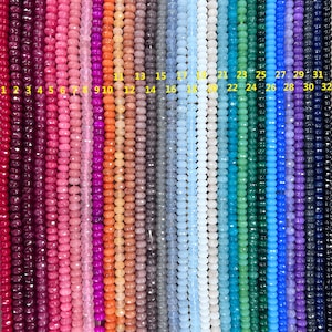 5x8mm Faceted Rondelle Beads, Colored Jade Rondelle Beads, 8mm Rainbow Rondelle Beads Bulk, DIY Jewelry, Wholesale Beads
