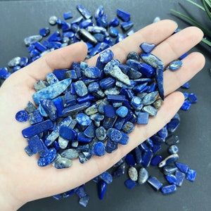 Lapis Lazuli Chips, Blue Gemstone Chips Bulk, Stone Chips Lot, Wholesale Crystal Chips, 5 - 15mm