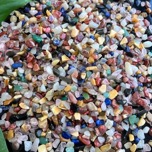 Mix Crystal Chips, Genuine Gemstone Chips Bulk, Undrilled Stone Chips, Healing Crystal Gift