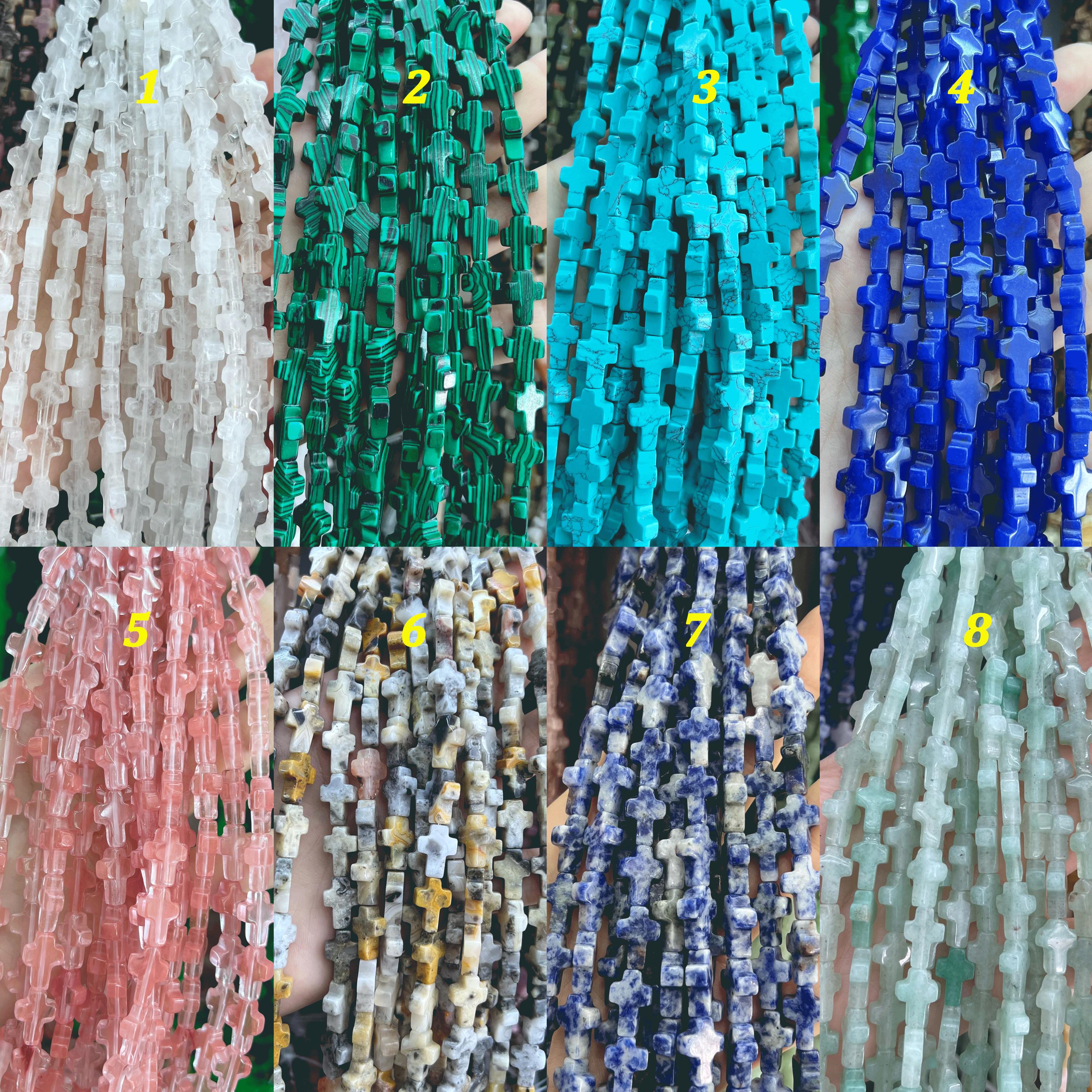 PERLINE SFUSE CON Barra Rettangolare In Pietra Preziosa Di Diaspro