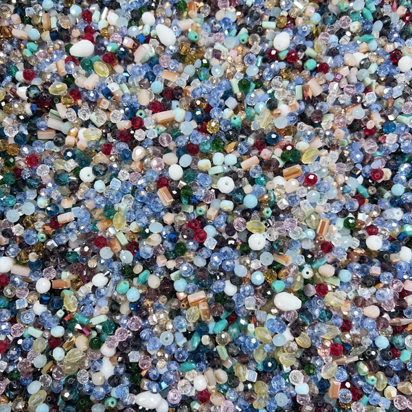 Perles de verre en cristal assorties en vrac, perles de cristal de verre mélangées aléatoires pour la fabrication de bijoux