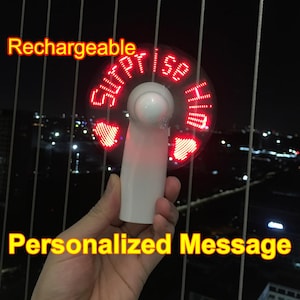 Abanico personalizado para recuerdo de fiesta, abanico de fiesta, abanico de mano LED con mensaje, abanico de mano LED, abanico iluminado