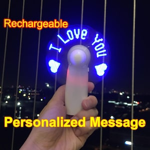 Abanico de mano personalizado, ventilador personalizado, ventilador portátil, ventilador personalizado, ventilador de mano, ventilador de mano LED