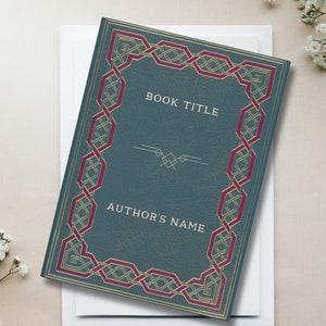 Personalized Gothic Antique Book Style Journal Custom Vintage Hardcover Novelty Diary Graphic Style Library Book Author Name Gift