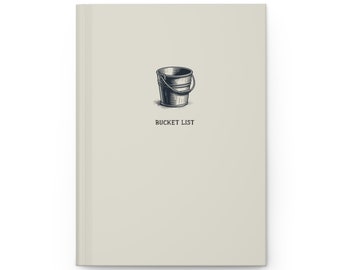 Bucket List Journal - Rustic Hand-Illustrated Vintage Inspired Design Hardcover Bucketlist Goal Notebook