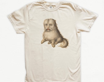 Medieval Dog Shirt, Funny Cat Meme Tshirt, Gifts for Dog Moms, Pet Parents, Ironic Novelty Tee Comfort Colors Weird Animal Painting