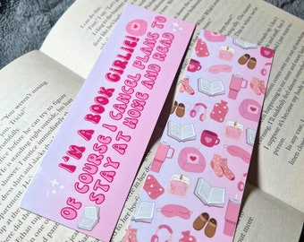 I’m a book girlie bookmark / trendy bookmark / cozy girl bookmark / homebody bookmark