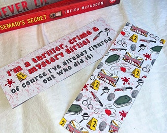 Mystery, crime and thriller bookmark