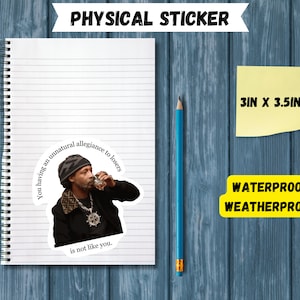 Pegatina de Katt Williams: Lealtad a los perdedores - Pegatina meme impermeable