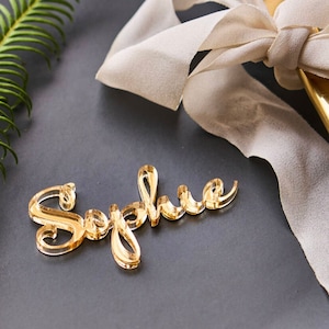 Namens-Tischkarte aus geformtem Plexiglas, verspiegelt, gold- oder silberfarben, lasergeschnitten für Taufe/Hochzeit/Hochzeit/Kommunion