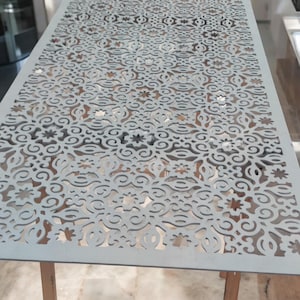 MDF or wood panel square perforated unpainted interior exterior laser cut home decoration, picture, DIY, divider
