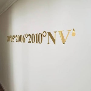 Iniciales de oro para bodas / Cake Topper Golden Letters / Letras de acrílico personalizadas Letras de plexiglás de oro Decoración de espejo