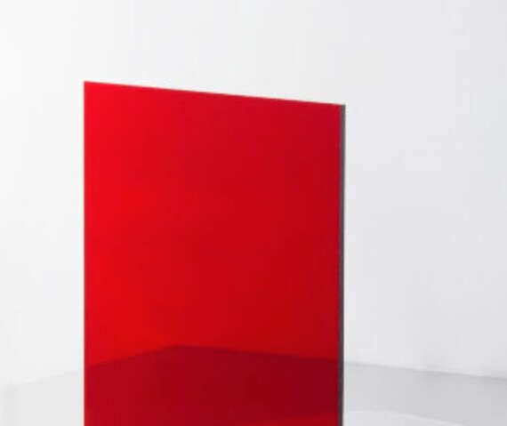 PlasticsAcrylic Red Transparent Acrylic Sheet – 1/8 X 12 X 24 Inches, #2423