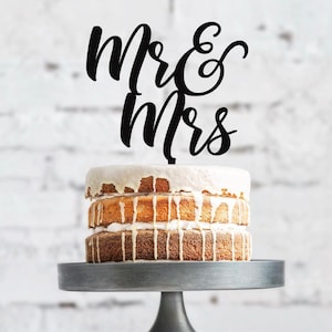 Benutzerdefinierte Tortenauflage Herr und MRS Plexiglas geformter Laser geschnitten für Hochzeit Hochzeit Geburtstag Torte Hochzeit Topper