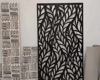 Unpainted MDF or perforated wood panel for interior and exterior use, laser cutting, home decoration, picture, DIY, room divider