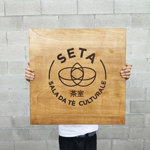 Aangepast houten logo / bedrijfslogo / marktkraamweergave / logoweergave / merkmarkt / creatief zakelijk teken /