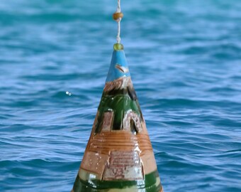 Handmade Ceramic Sorrento Bell: Italian Landscape Souvenir