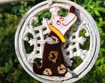 Handmade Ceramic Dog Magnet: Dachshund Fridge Decor