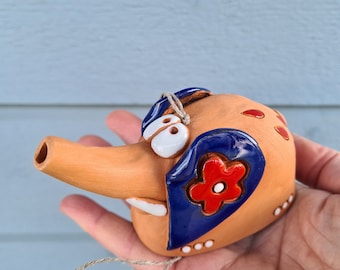 Handmade Ceramic Elephant Bell: Whimsical Home/Garden Decor