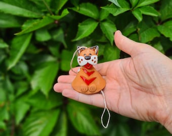 Handmade Ceramic Kitten Bell: Collectible Cat Lover Gift