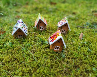 Handmade Ceramic House Bell: Rustic Garden Decoration
