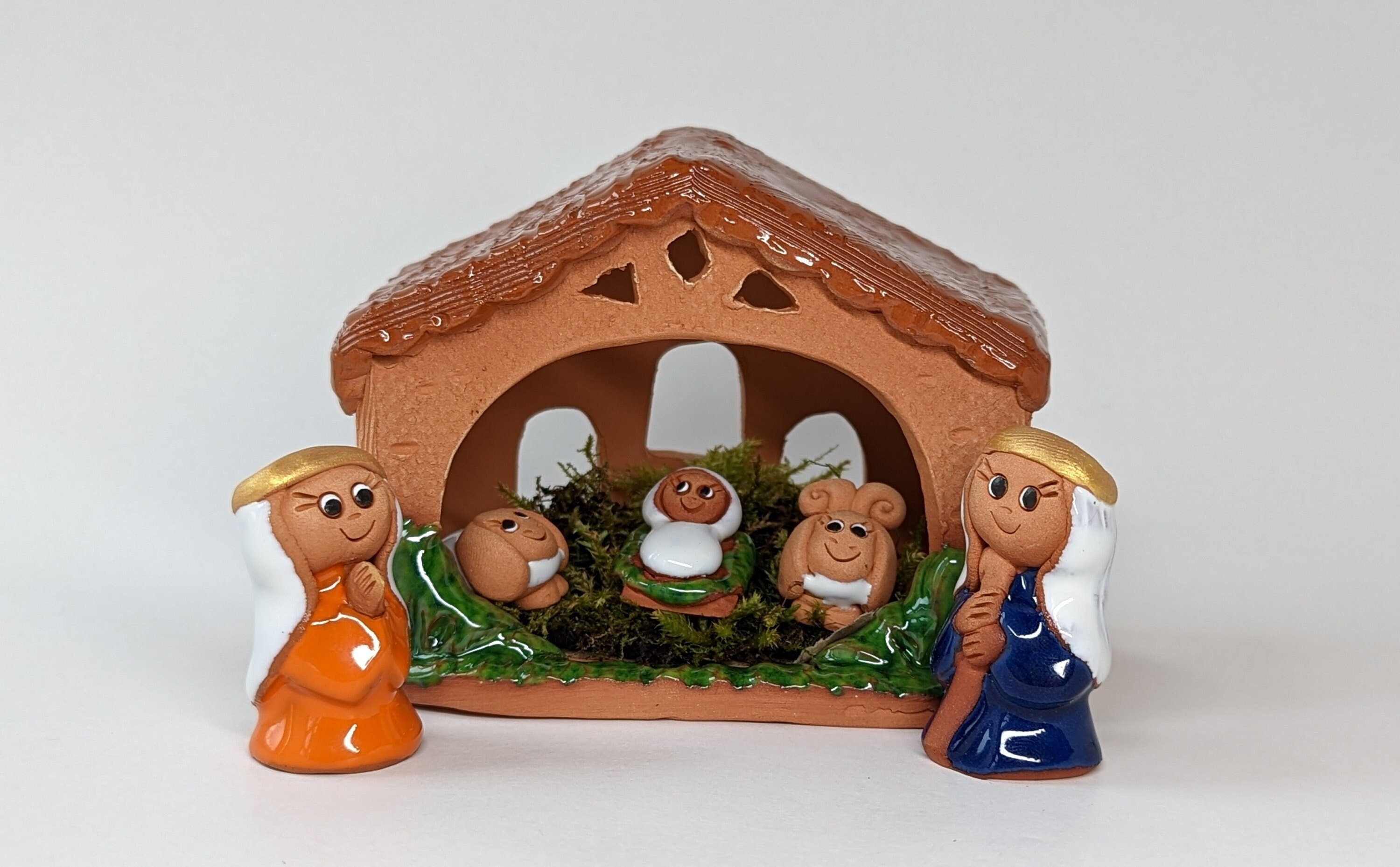 Ensemble de crèche de Noël miniature en céramique Adorable petit enfant  Jésus et ses parents Petite crèche et 5 figurines de la Nativité Nativité à  collectionner -  France